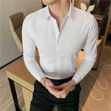 CAMISETA DE MANGA LARGA SLIM FIT ELÁSTICA