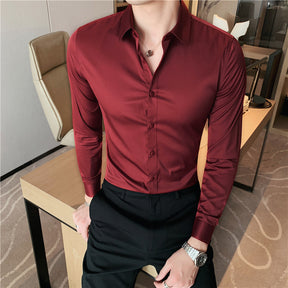 CAMISETA DE MANGA LARGA SLIM FIT ELÁSTICA